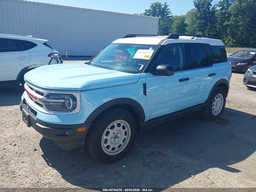 Vin: 3fmcr9g62prd04860, lot: 46293066, ford bronco sport heritage 20232