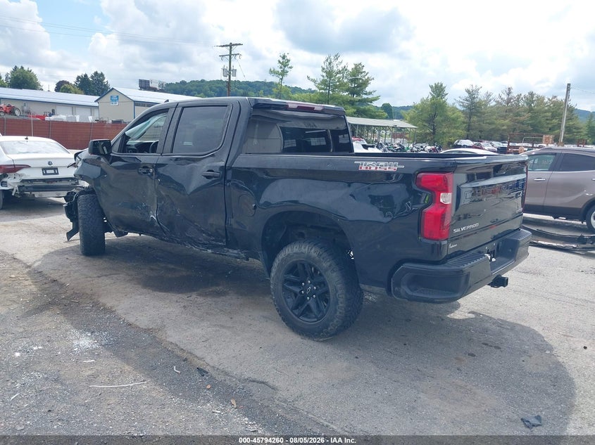 Vin: 3gcpdcek8ng684815, lot: 46293091, chevrolet silverado 1500 4wd  short bed custom trail boss 20223