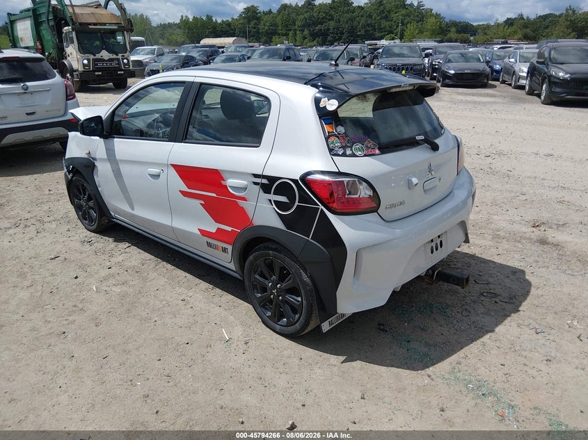 Vin: ml32awhj3rh010447, lot: 46293097, mitsubishi mirage ralliart 20243