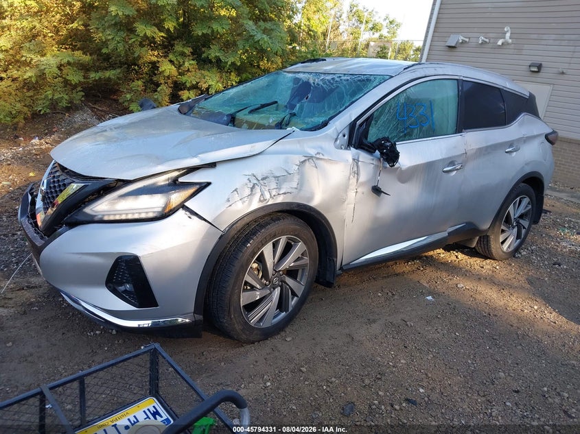 Vin: 5n1az2cj4mc112679, lot: 46293162, nissan murano sl fwd 20212