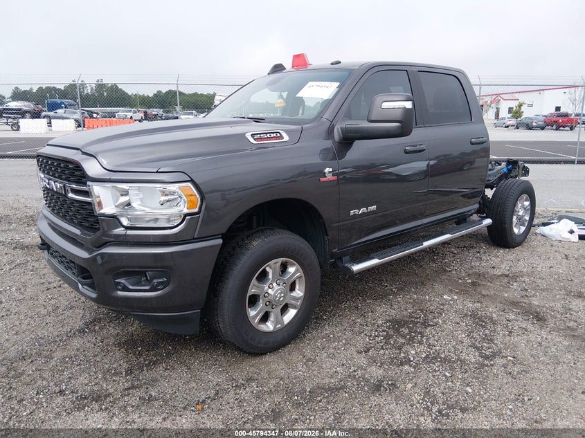 Vin: 3c6ur5dl5rg405408, lot: 46293178, ram 2500 big horn  4x4 6'4 box 20242