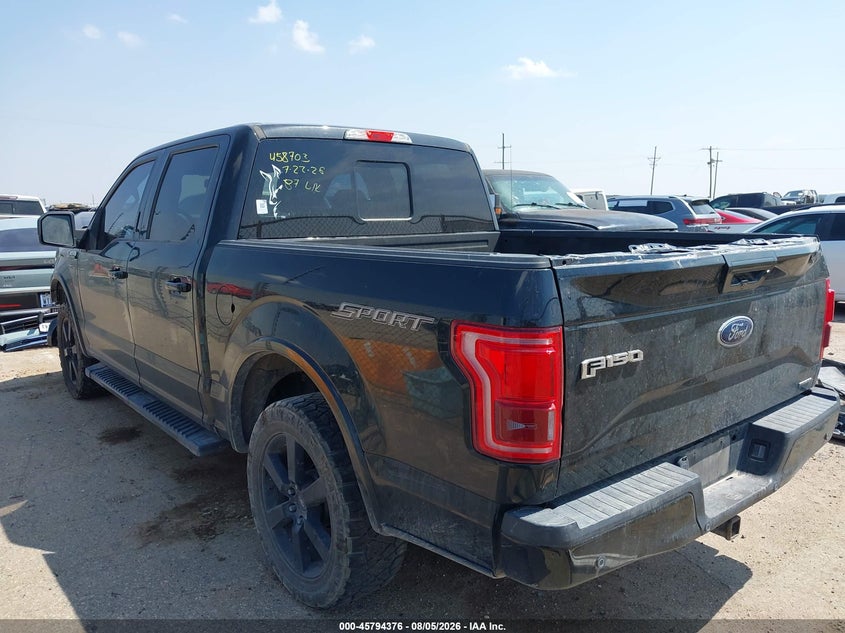 Vin: 1ftew1cf7fke36576, lot: 46293207, ford f-150 lariat 20153