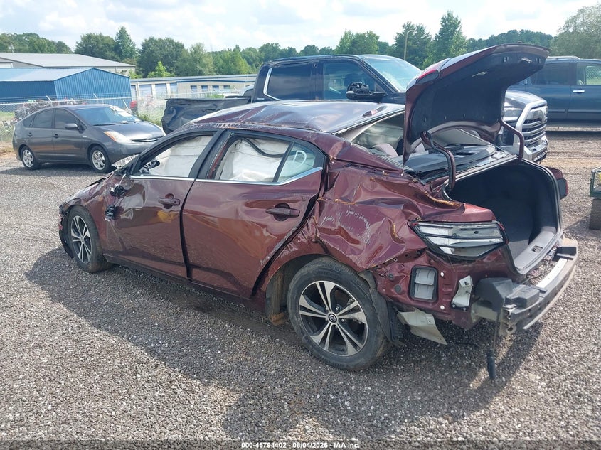 Vin: 3n1ab8cvxny269868, lot: 46293233, nissan sentra sv xtronic cvt 20223