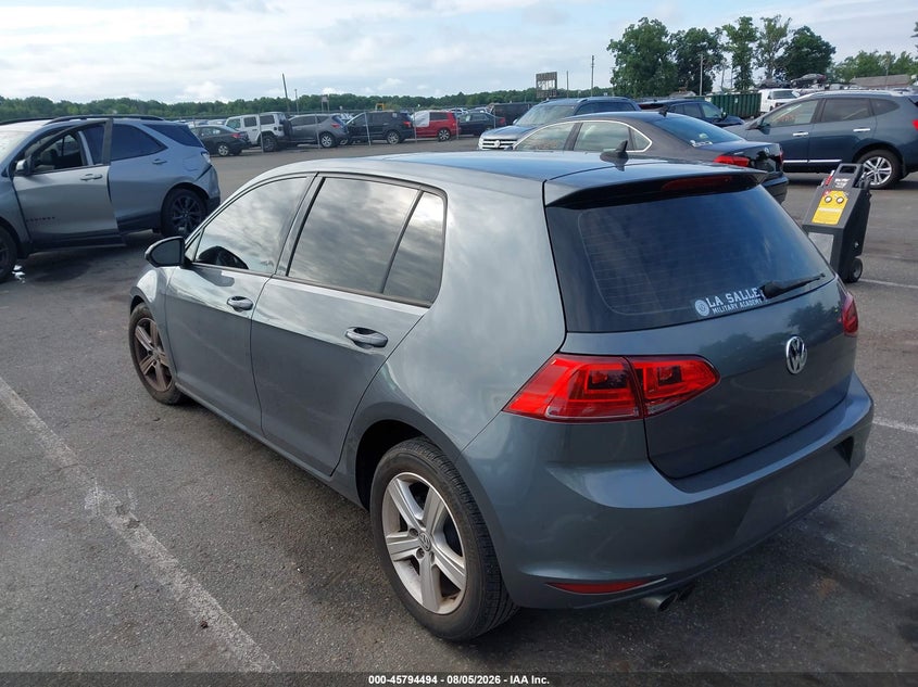 Vin: 3vw117auxhm058800, lot: 46293325, volkswagen golf tsi s 4-door/tsi wolfsburg edition 4-door 20173