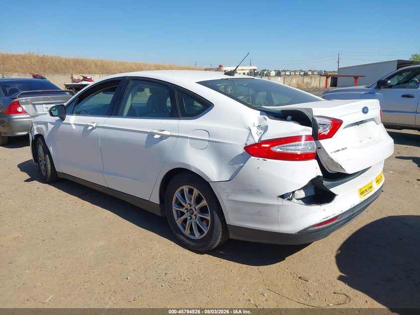 Vin: 1fa6p0g78f5106772, lot: 46293358, ford fusion s 20153