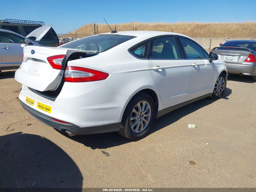 Vin: 1fa6p0g78f5106772, lot: 46293358, ford fusion s 20154
