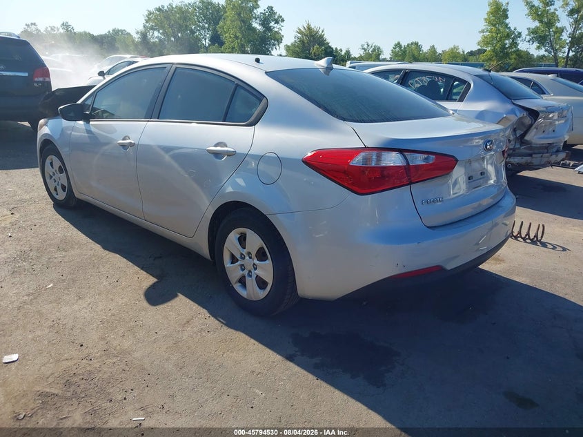 Vin: knafk4a63f5356840, lot: 46293361, kia forte lx 20153
