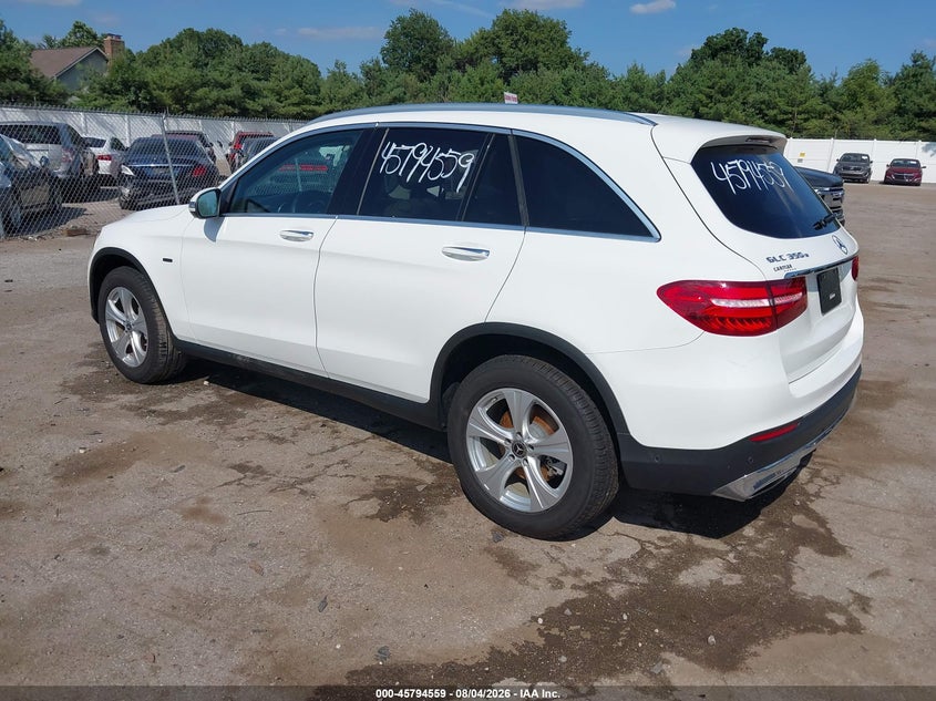 Vin: wdc0g5eb1jf416442, lot: 46293390, mercedes-benz glc 350e 4matic 20183