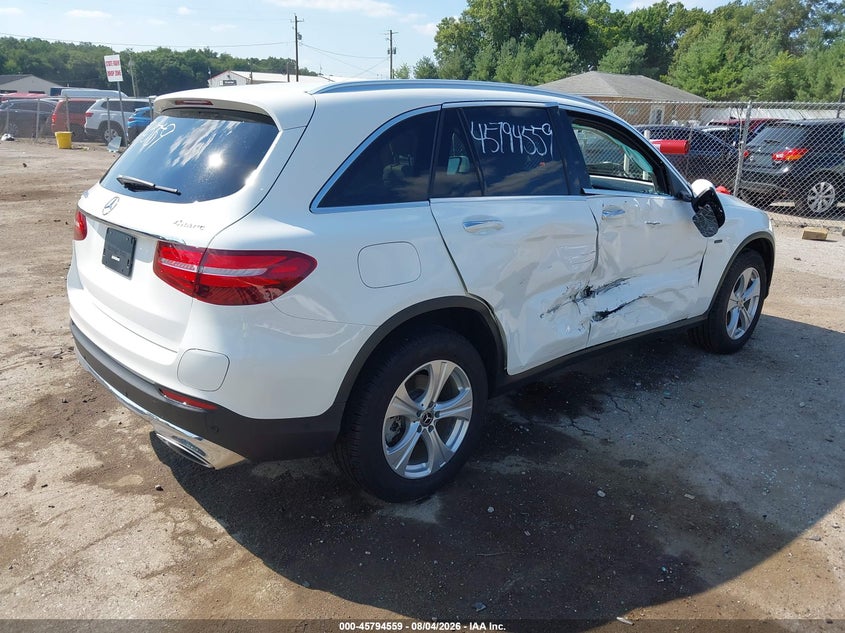 Vin: wdc0g5eb1jf416442, lot: 46293390, mercedes-benz glc 350e 4matic 20184