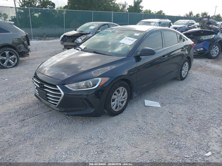 Vin: 5npd74lf2hh100443, lot: 46293497, hyundai elantra se 20172