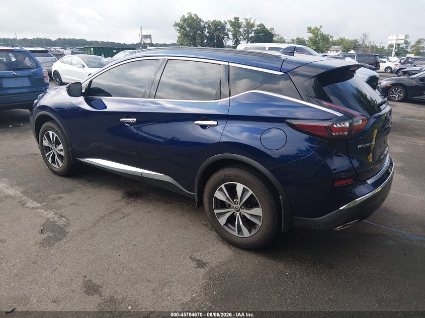 Vin: 5n1az2bs0pc106909, lot: 46293501, nissan murano sv intelligent awd 20233