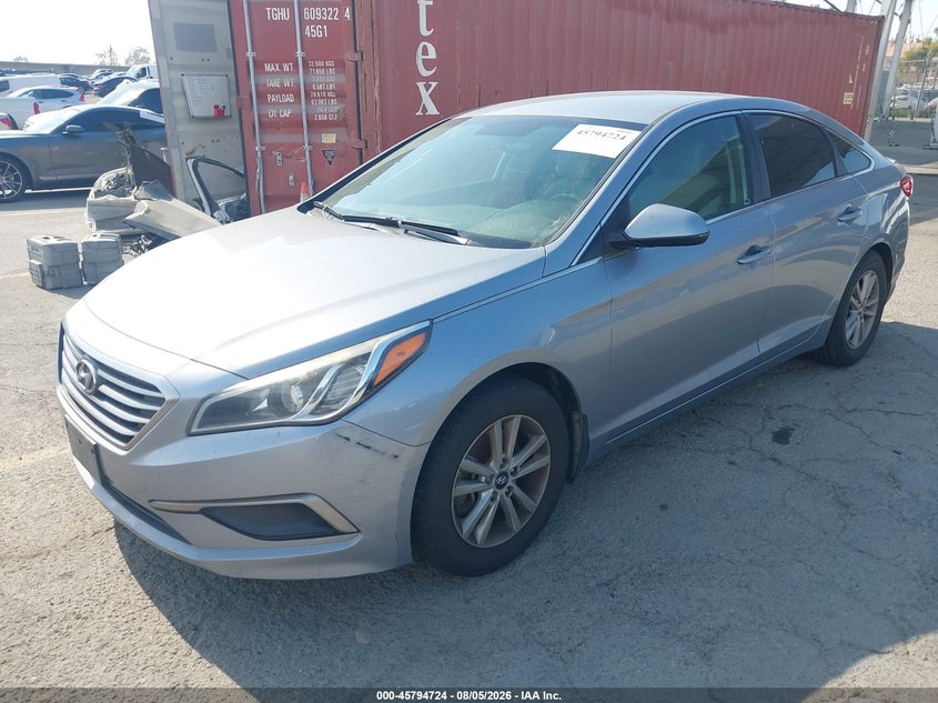 Vin: 5npe24af1hh566404, lot: 46293555, hyundai sonata se 20172