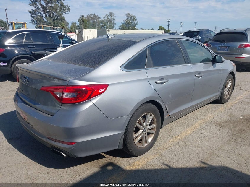 Vin: 5npe24af1hh566404, lot: 46293555, hyundai sonata se 20174