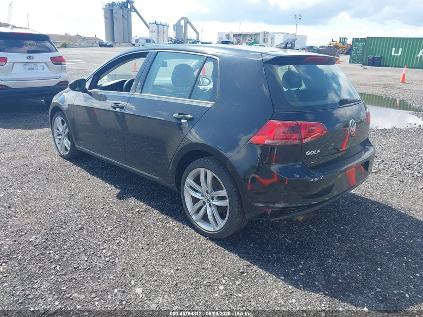 Vin: 3vw217au8fm013100, lot: 46293642, volkswagen golf tsi sel 4-door 20153