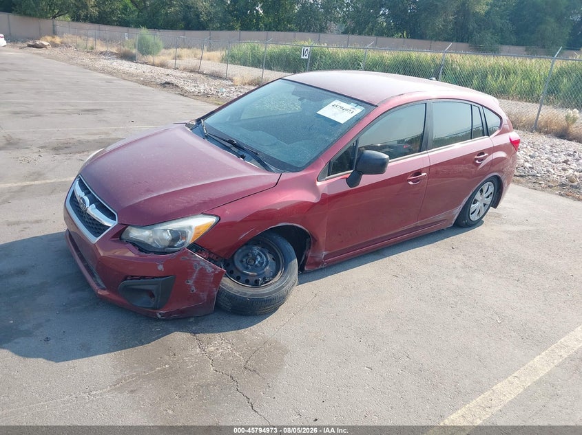 Vin: jf1gpaa68d2878276, lot: 46293804, subaru impreza 2.0i 20132