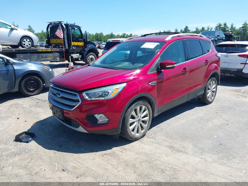 Vin: 1fmcu9jd4hud01622, lot: 46293827, ford escape titanium 20172