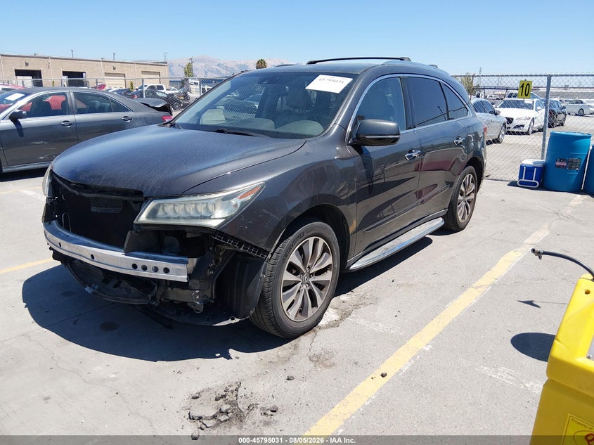 2014 Acura MDX, Удар спереди, IAAI, VIN 5FRYD3H4XEB013751 — фото 2