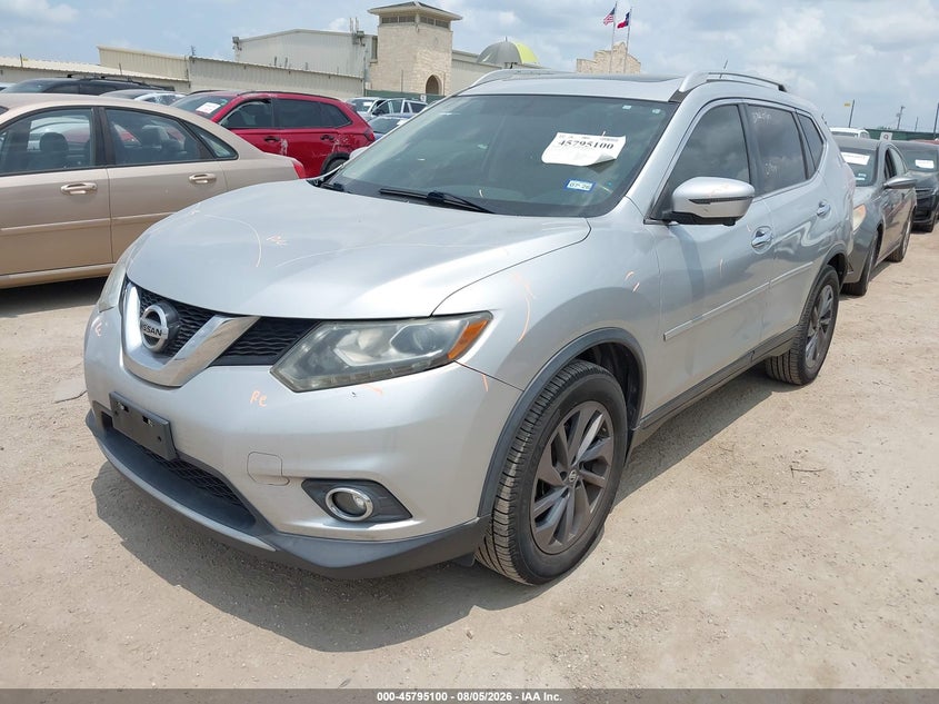 Vin: 5n1at2mtxgc915423, lot: 46293931, nissan rogue sl 20162