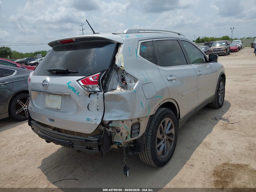 Vin: 5n1at2mtxgc915423, lot: 46293931, nissan rogue sl 20164