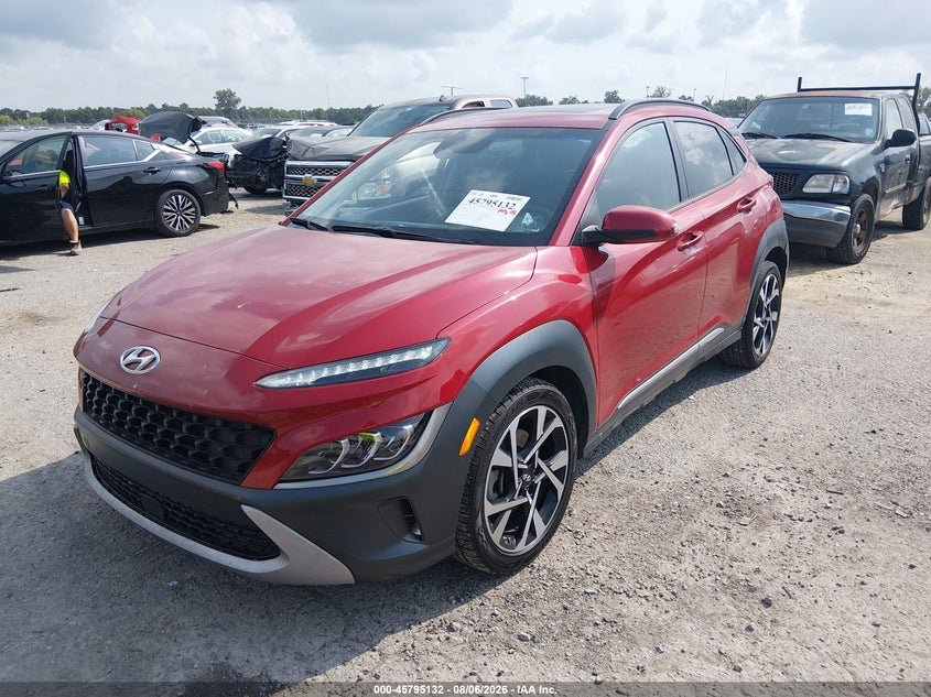Vin: km8k53a30nu927709, lot: 46293963, hyundai kona limited 20222