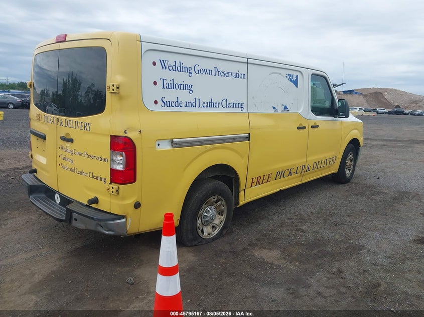 Vin: 1n6bf0kl1dn102394, lot: 46293998, nissan nv cargo nv1500 sv v6 20134