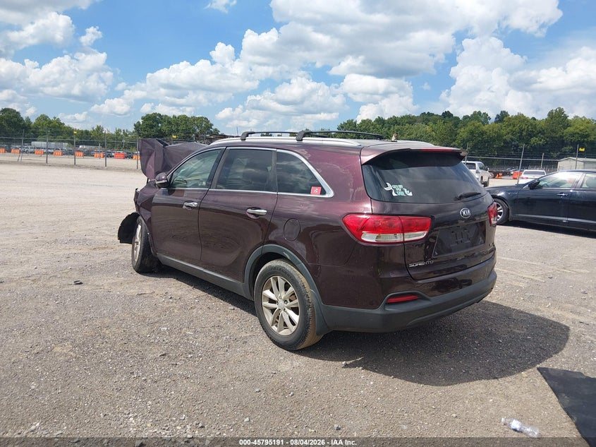Vin: 5xypg4a33gg070865, lot: 46294022, kia sorento 2.4l lx 20163