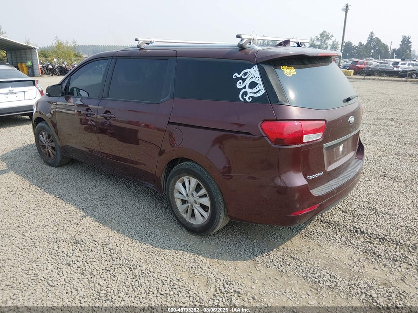 Vin: kndmb5c19g6095193, lot: 46294113, kia sedona lx 20163