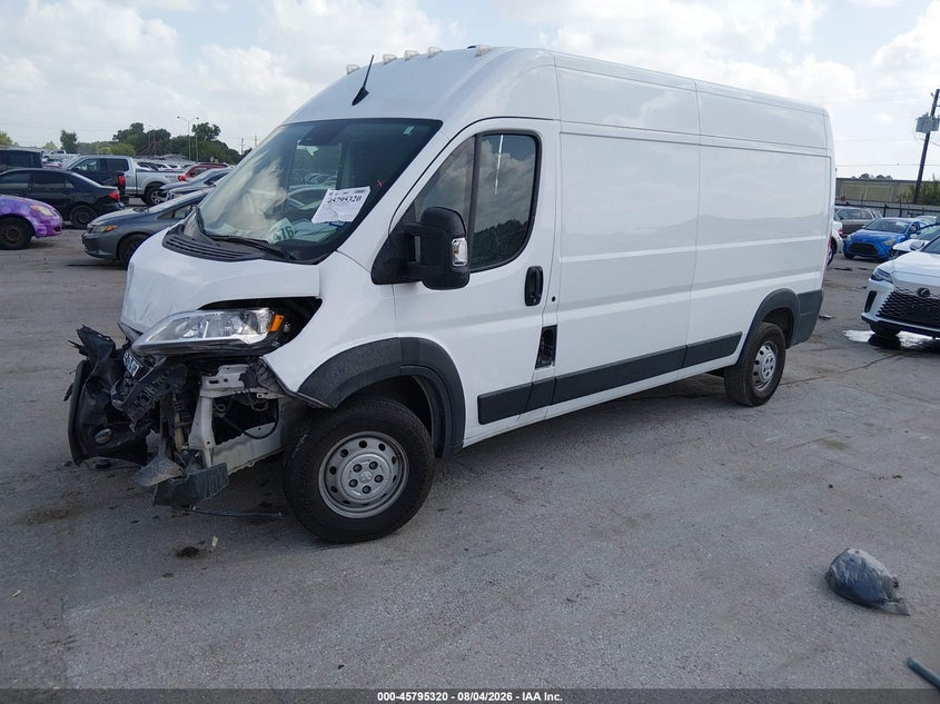 Vin: 3c6lrvdg5pe572049, lot: 46294151, ram promaster 2500 high roof 159 wb 20232