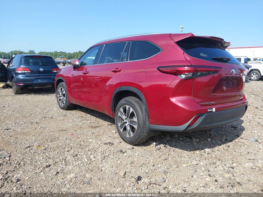 Vin: 5tdgzrbhxms138272, lot: 46294181, toyota highlander xle 20213