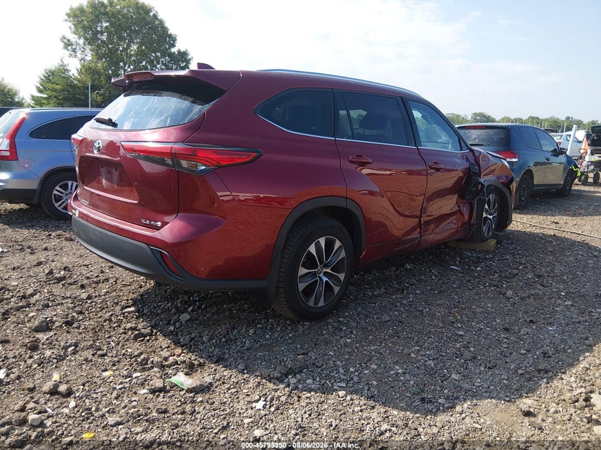 Vin: 5tdgzrbhxms138272, lot: 46294181, toyota highlander xle 20214