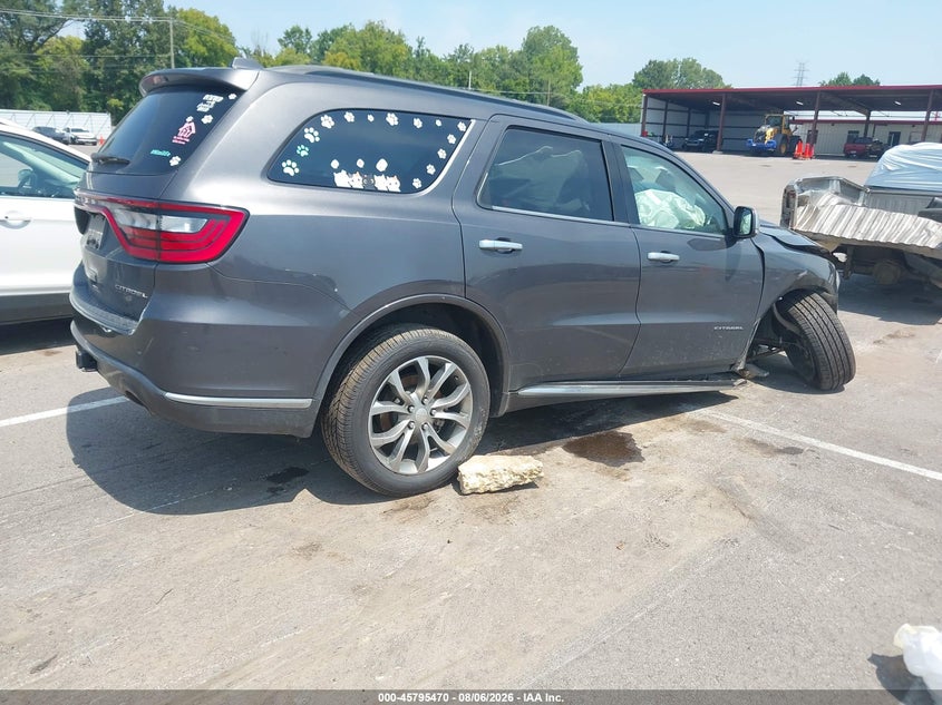 Vin: 1c4sdjet5jc100990, lot: 46294301, dodge durango citadel anodized platinum awd 20184