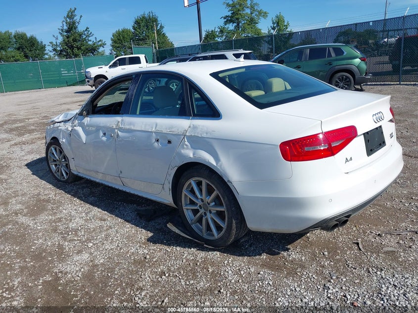2016 AUDI A4 SEDAN 2.0L I-4 DI, DOHC, VVT, TURBO, 220HP