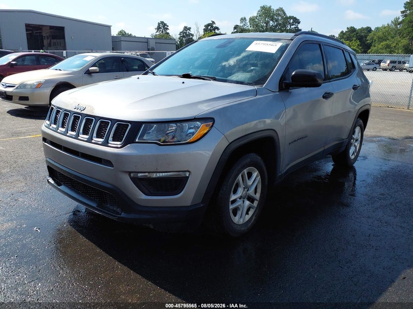 Vin: 3c4njcab9jt411132, lot: 46294396, jeep compass sport fwd 20182
