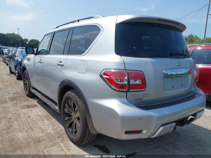 Vin: jn8ay2ne3j9734100, lot: 46294400, nissan armada platinum 20183