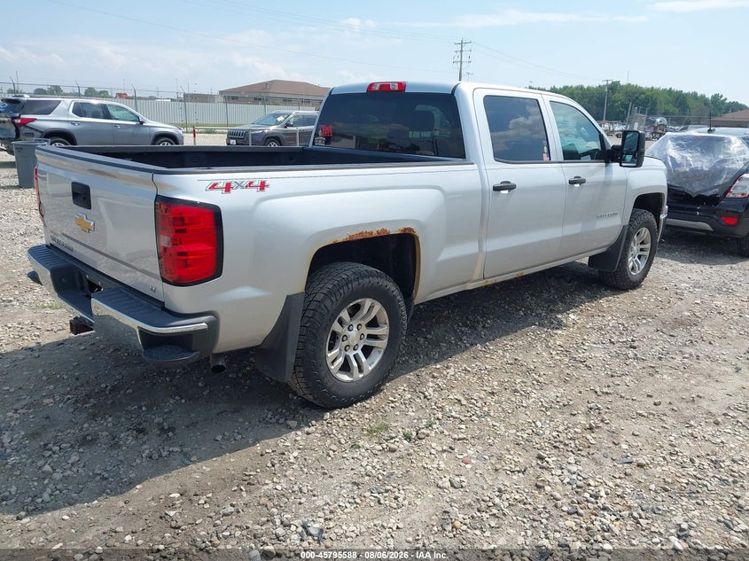 Vin: 3gcukrec2eg220598, lot: 46294419, chevrolet silverado 1500 lt 20144