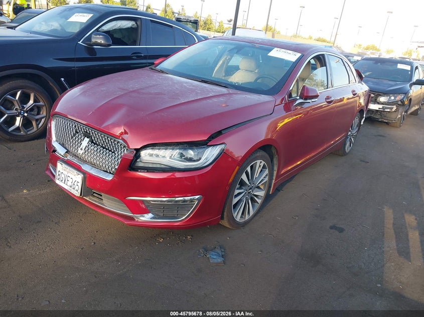 Vin: 3ln6l5mu4kr604631, lot: 46294508, lincoln mkz hybrid reserve ii 20192