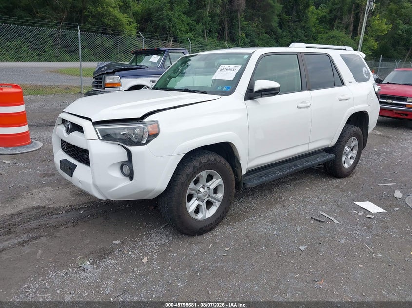 Vin: jtebu5jr4g5310572, lot: 46294512, toyota 4runner sr5 20162