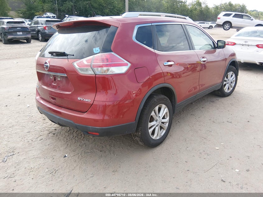 Vin: knmat2mv0fp526044, lot: 46294541, nissan rogue sv 20154