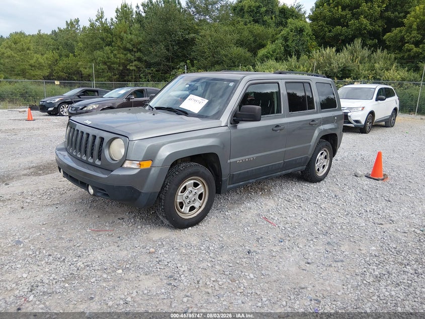 Vin: 1c4njpba0dd109753, lot: 46294578, jeep patriot sport 20132