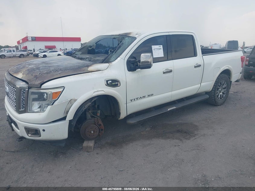 Vin: 1n6ba1f46hn520639, lot: 46294640, nissan titan xd platinum reserve diesel 20172
