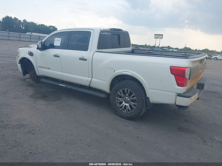 Vin: 1n6ba1f46hn520639, lot: 46294640, nissan titan xd platinum reserve diesel 20173