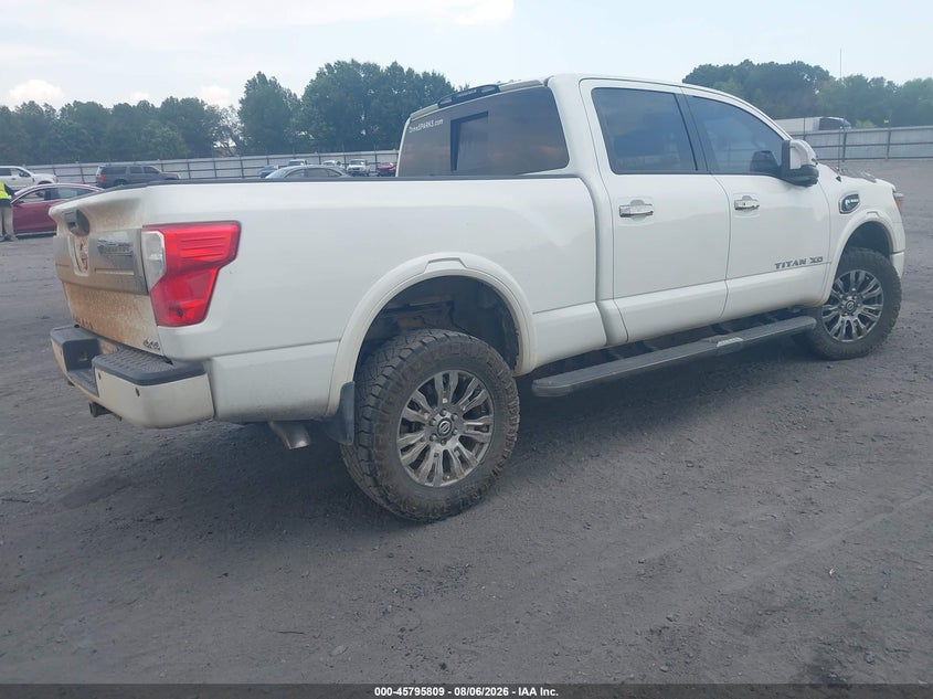 Vin: 1n6ba1f46hn520639, lot: 46294640, nissan titan xd platinum reserve diesel 20174