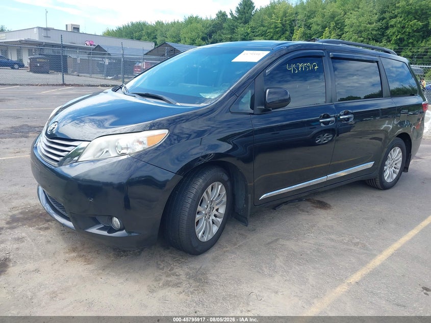 Vin: 5tdyk3dcxgs754114, lot: 46294748, toyota sienna xle 8 passenger 20162