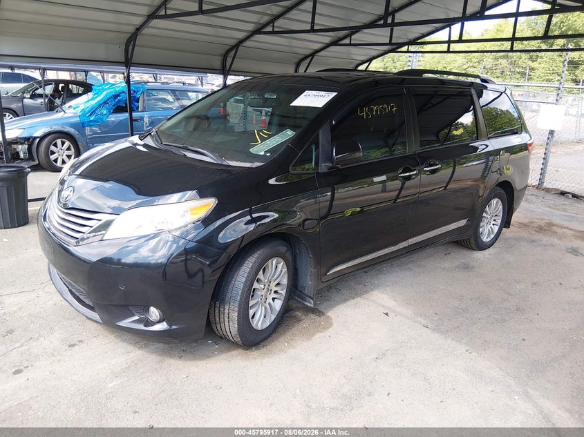 Vin: 5tdyk3dcxgs754114, lot: 46294748, toyota sienna xle 8 passenger 20162