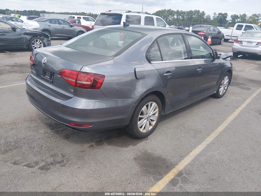 Vin: 3vwd07aj5fm265467, lot: 46294763, volkswagen jetta 1.8t se 20154