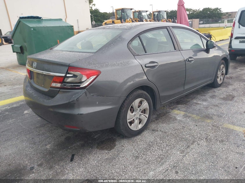 Vin: 19xfb2f56de063409, lot: 46294786, honda civic lx 20134
