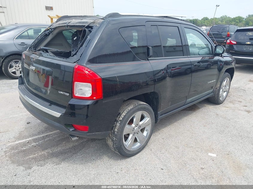 Vin: 1c4njdcb4cd523784, lot: 46294847, jeep compass limited 20124