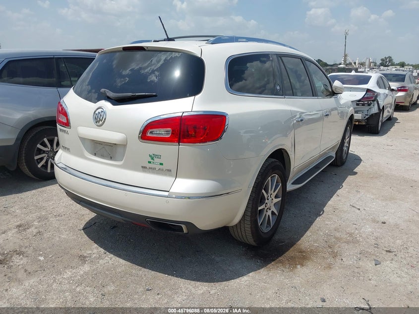 Vin: 5gakrbkd5fj317190, lot: 46294919, buick enclave leather 20154