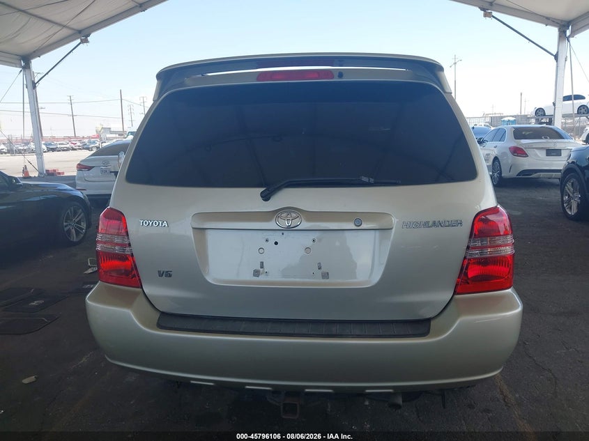2003 TOYOTA HIGHLANDER SPORT UTILITY VEHICLE 3.0L V-6 DOHC, VVT, 220HP
