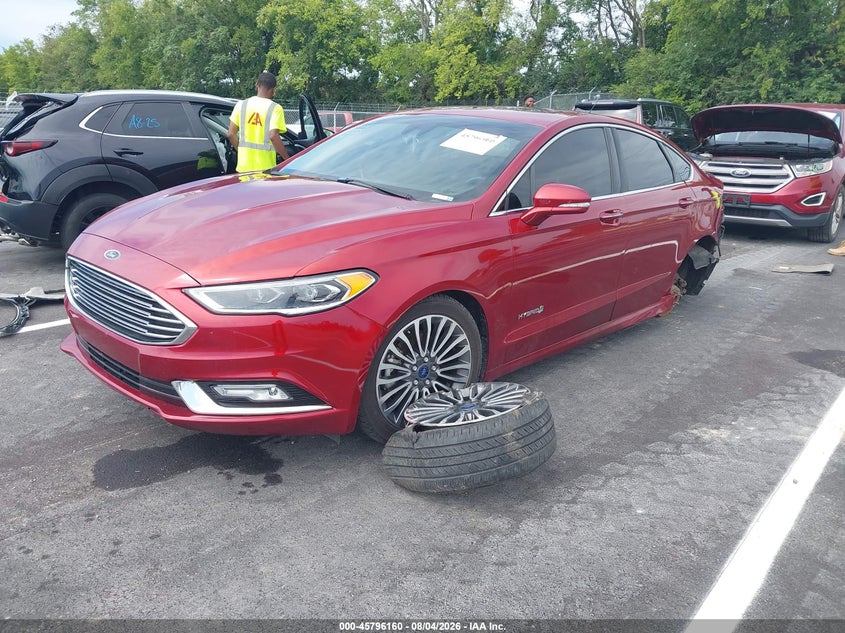 Vin: 3fa6p0ru5hr371927, lot: 46294991, ford fusion hybrid titanium 20172